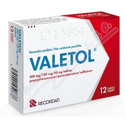 Valetol 300mg/150mg/50mg tbl.nob.12