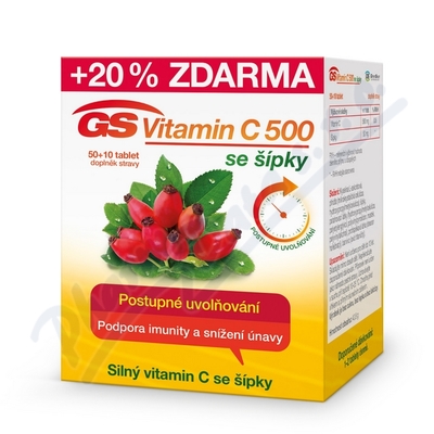 GS Vitamin C500 se šípky tbl.50+10 2016