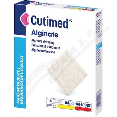 Cutimed Alginate algin.krytí na rány 10x10cm 10ks