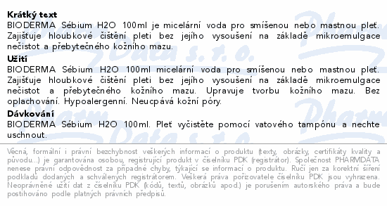 BIODERMA Sébium H2O 100ml